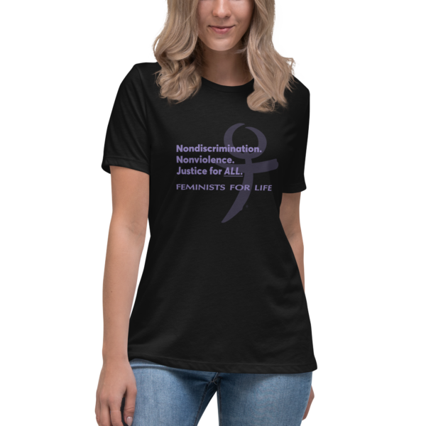 "Nondiscrimination Non-violence Justice for All" Women's Relaxed T-Shirt