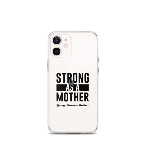 Strong as a Mother Clear Case for iPhone® Black Text - Image 8