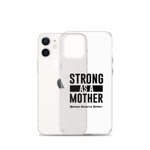 Strong as a Mother Clear Case for iPhone® Black Text - Image 9