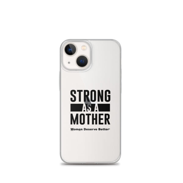 Strong as a Mother Clear Case for iPhone® Black Text - Image 16