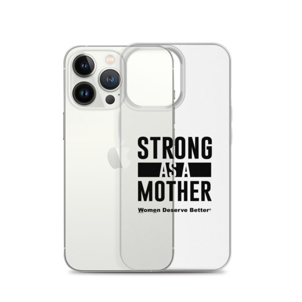 Strong as a Mother Clear Case for iPhone® Black Text - Image 21