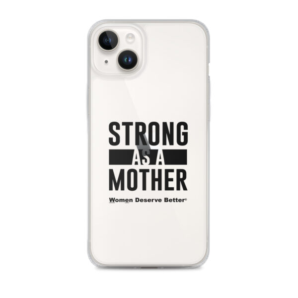 Strong as a Mother Clear Case for iPhone® Black Text - Image 24