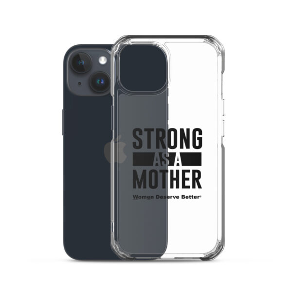 Strong as a Mother Clear Case for iPhone® Black Text - Image 39