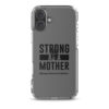 Strong as a Mother Clear Case for iPhone® Black Text - Image 40