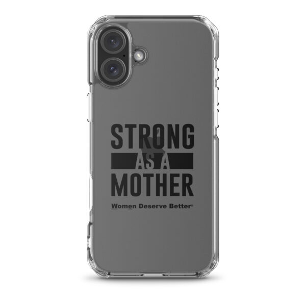 Strong as a Mother Clear Case for iPhone® Black Text - Image 40