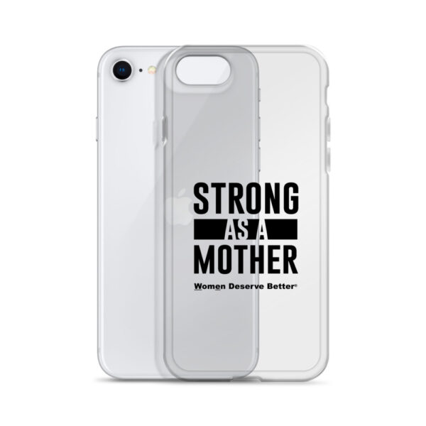 Strong as a Mother Clear Case for iPhone® Black Text - Image 50