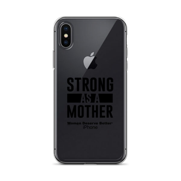 Strong as a Mother Clear Case for iPhone® Black Text - Image 51