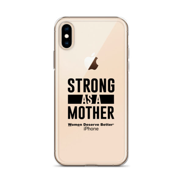 Strong as a Mother Clear Case for iPhone® Black Text - Image 53