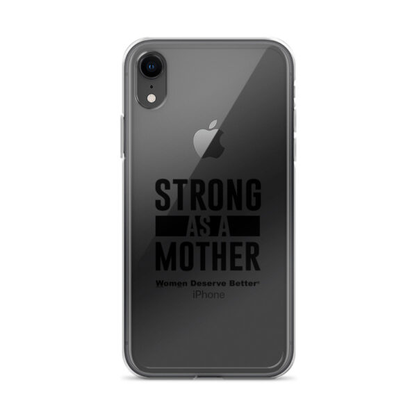 Strong as a Mother Clear Case for iPhone® Black Text - Image 55