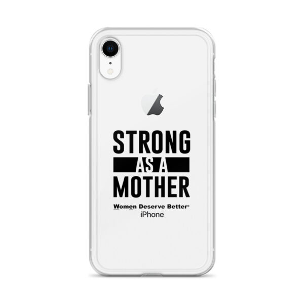 Strong as a Mother Clear Case for iPhone® Black Text - Image 57