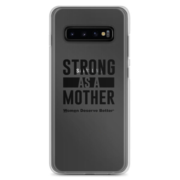 Strong as a Mother Clear Case for Samsung® Black Text - Image 4