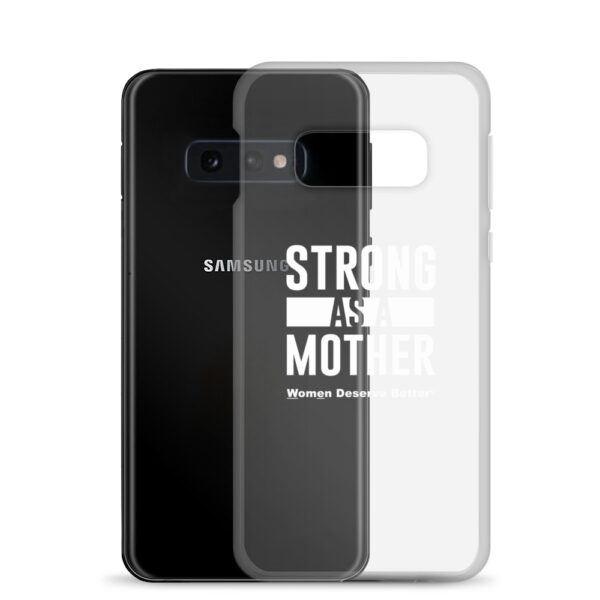 Strong as a Mother Clear Case for Samsung® White Text - Image 6