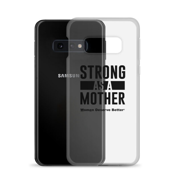 Strong as a Mother Clear Case for Samsung® Black Text - Image 7