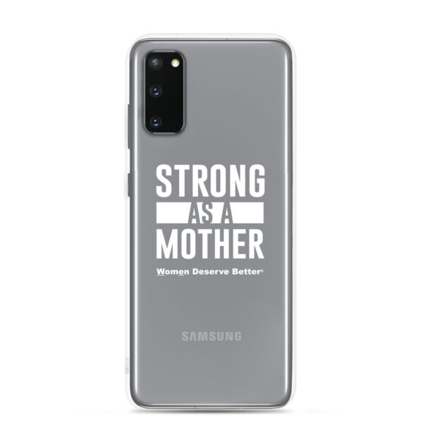 Strong as a Mother Clear Case for Samsung® White Text - Image 11