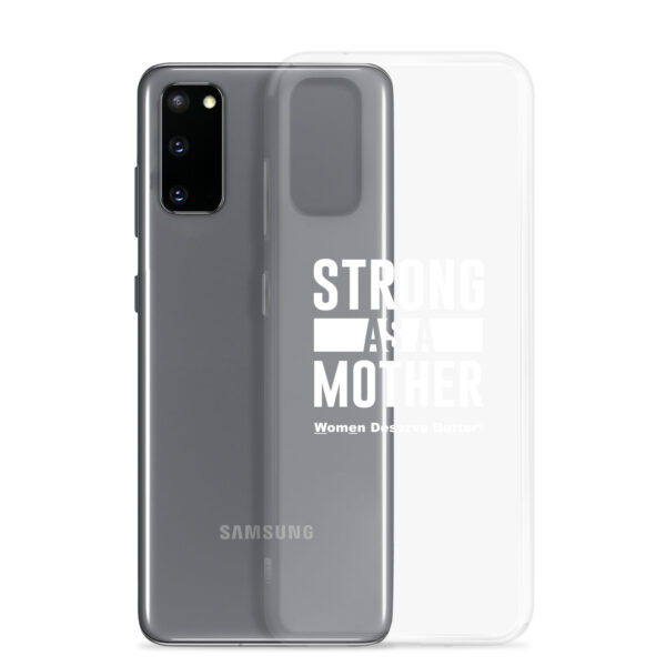 Strong as a Mother Clear Case for Samsung® White Text - Image 12