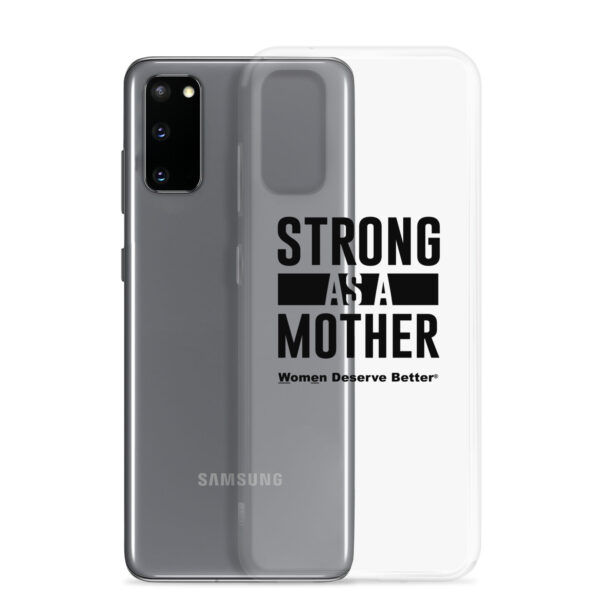 Strong as a Mother Clear Case for Samsung® Black Text - Image 12