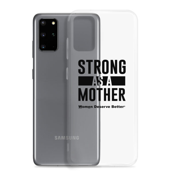 Strong as a Mother Clear Case for Samsung® Black Text - Image 9