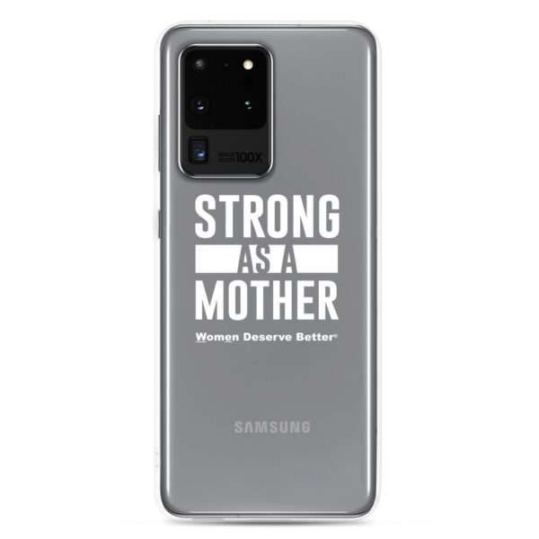 Strong as a Mother Clear Case for Samsung® White Text - Image 9