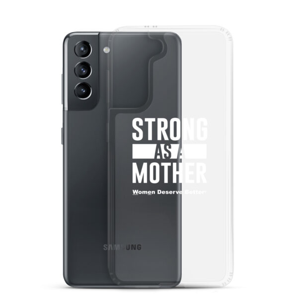 Strong as a Mother Clear Case for Samsung® White Text - Image 18