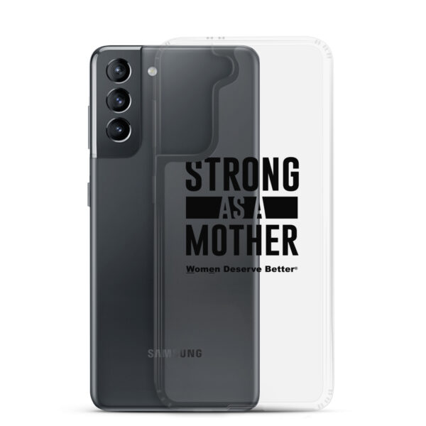 Strong as a Mother Clear Case for Samsung® Black Text - Image 18