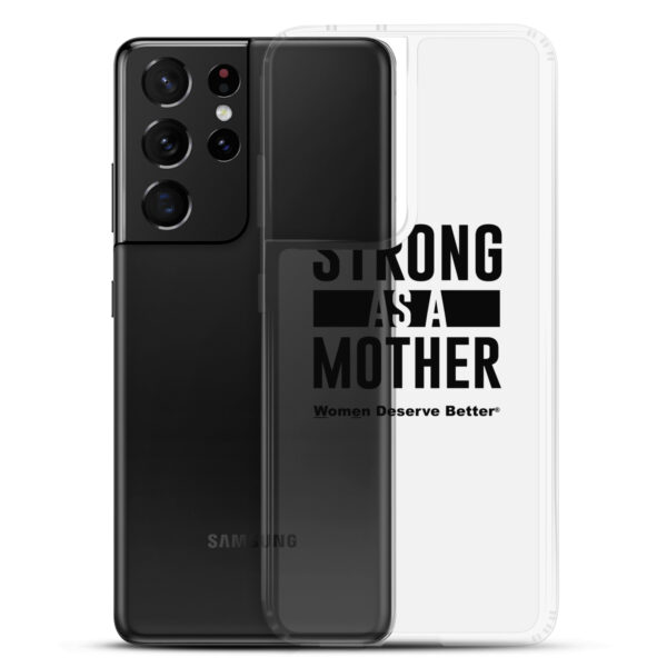 Strong as a Mother Clear Case for Samsung® Black Text - Image 16