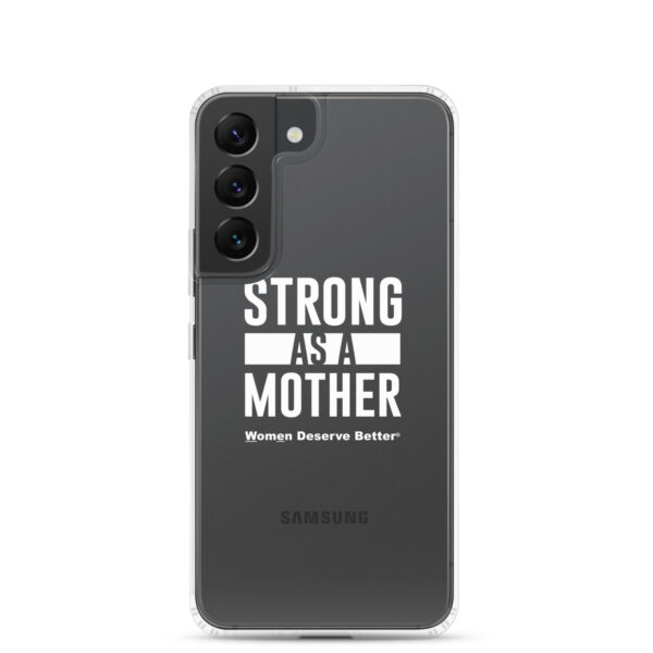 Strong as a Mother Clear Case for Samsung® White Text - Image 23