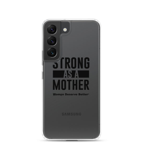 Strong as a Mother Clear Case for Samsung® Black Text - Image 23