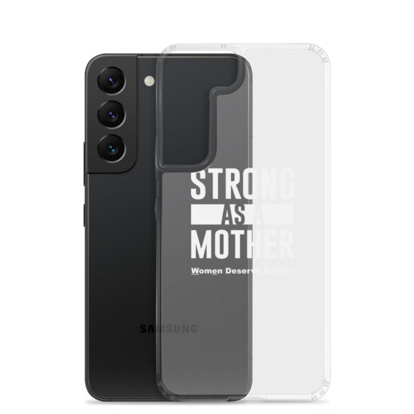 Strong as a Mother Clear Case for Samsung® White Text - Image 24