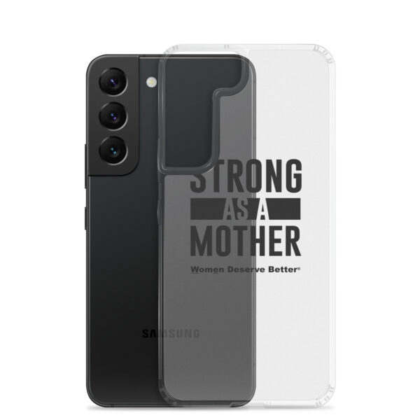 Strong as a Mother Clear Case for Samsung® Black Text - Image 24