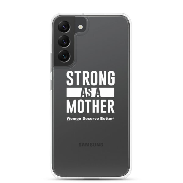 Strong as a Mother Clear Case for Samsung® White Text - Image 19