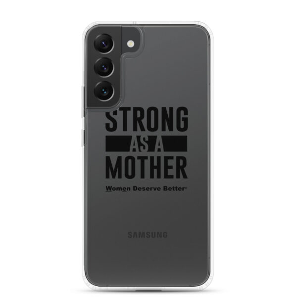 Strong as a Mother Clear Case for Samsung® Black Text - Image 19