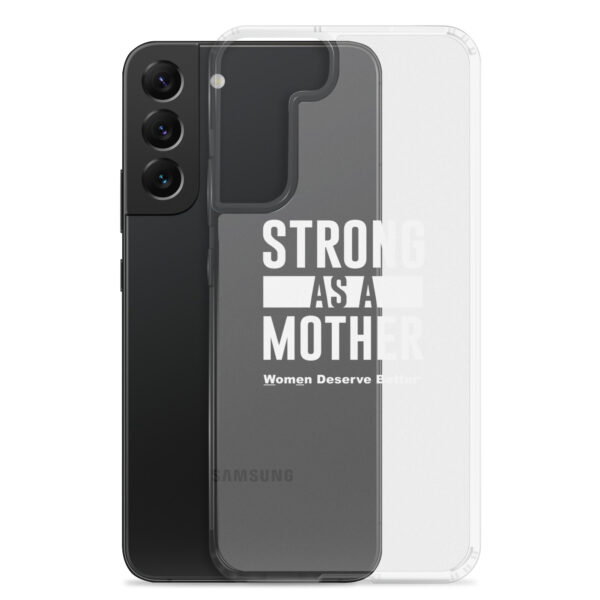 Strong as a Mother Clear Case for Samsung® White Text - Image 20