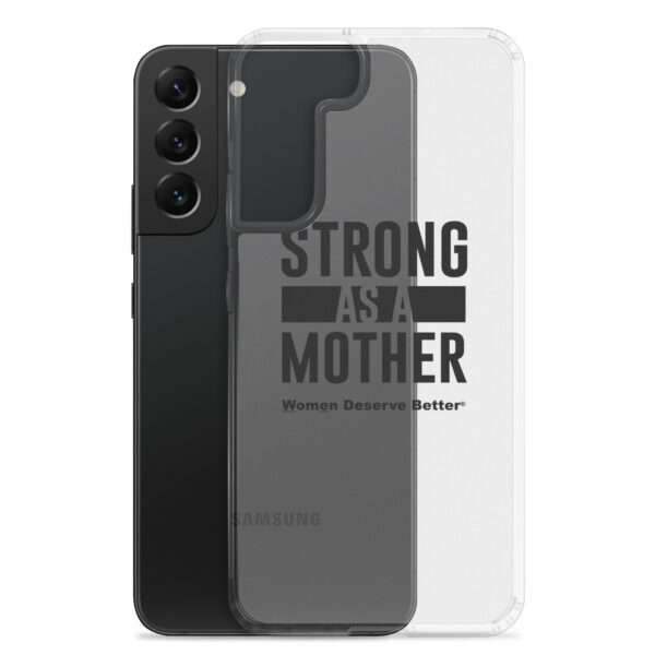 Strong as a Mother Clear Case for Samsung® Black Text - Image 20