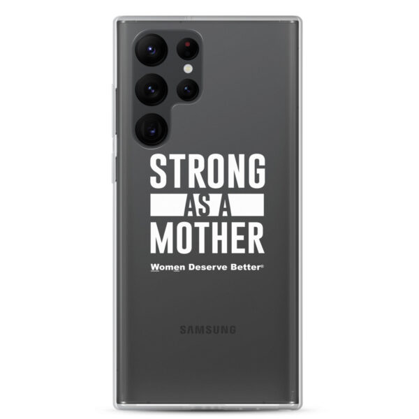 Strong as a Mother Clear Case for Samsung® White Text - Image 21