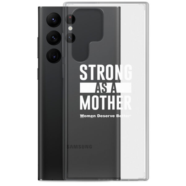 Strong as a Mother Clear Case for Samsung® White Text - Image 22