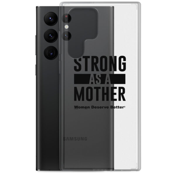 Strong as a Mother Clear Case for Samsung® Black Text - Image 22