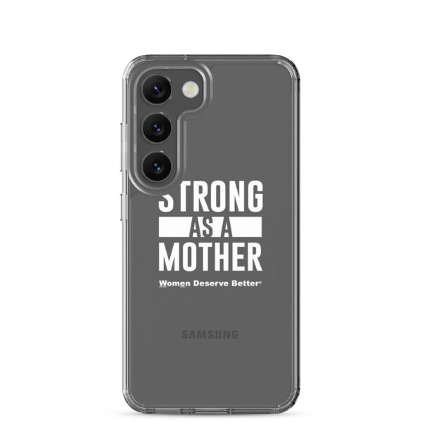 Strong as a Mother Clear Case for Samsung® White Text - Image 29