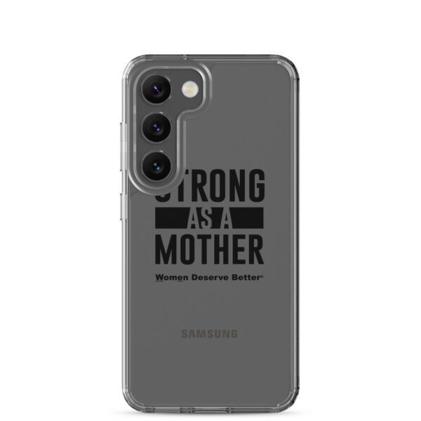 Strong as a Mother Clear Case for Samsung® Black Text - Image 29