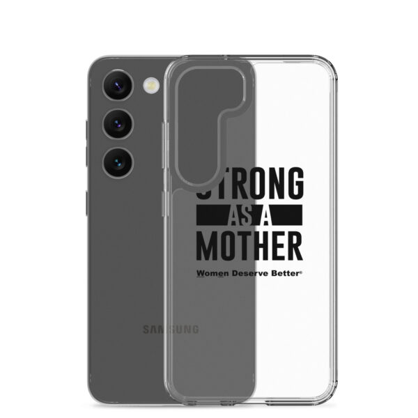 Strong as a Mother Clear Case for Samsung® Black Text - Image 30