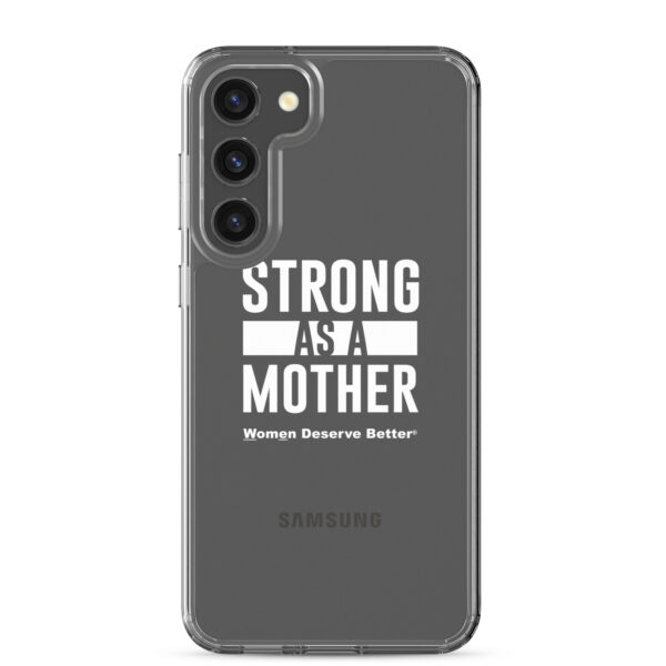 Strong as a Mother Clear Case for Samsung® White Text - Image 25