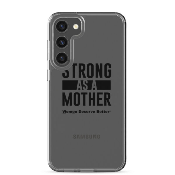 Strong as a Mother Clear Case for Samsung® Black Text - Image 25