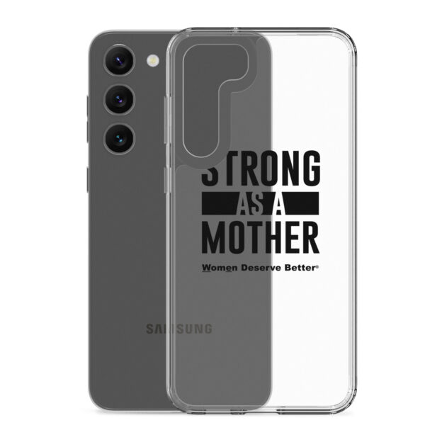 Strong as a Mother Clear Case for Samsung® Black Text - Image 26