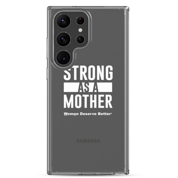 Strong as a Mother Clear Case for Samsung® White Text - Image 27