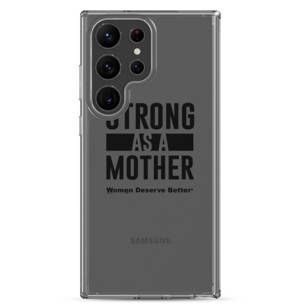 Strong as a Mother Clear Case for Samsung® Black Text - Image 27