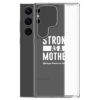 Strong as a Mother Clear Case for Samsung® White Text - Image 28