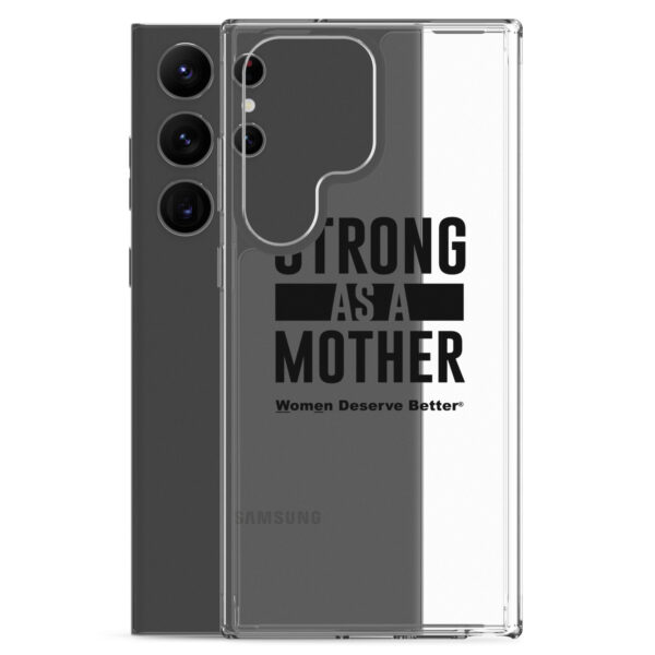 Strong as a Mother Clear Case for Samsung® Black Text - Image 28