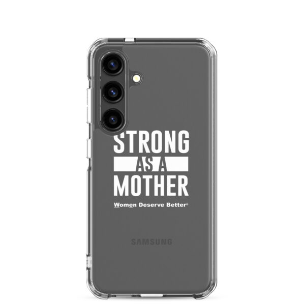 Strong as a Mother Clear Case for Samsung® White Text - Image 35