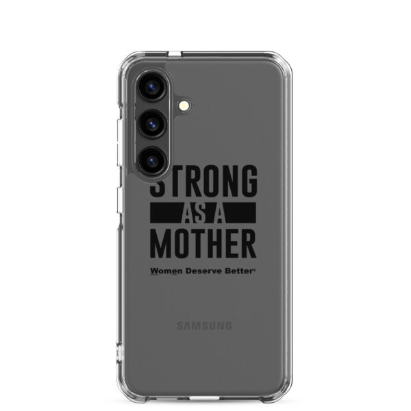 Strong as a Mother Clear Case for Samsung® Black Text - Image 35