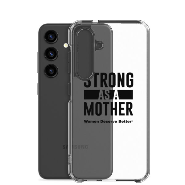 Strong as a Mother Clear Case for Samsung® Black Text - Image 36