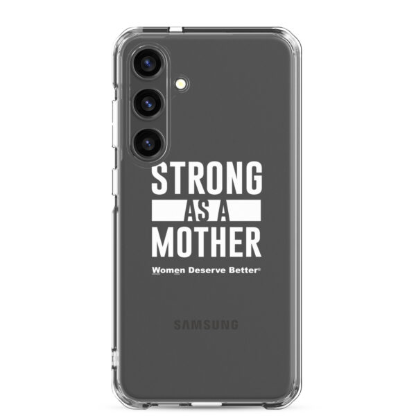 Strong as a Mother Clear Case for Samsung® White Text - Image 31